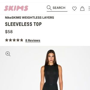 NikeSKIMS WEIGHTLESS LAYERS
SLEEVELESS TOP